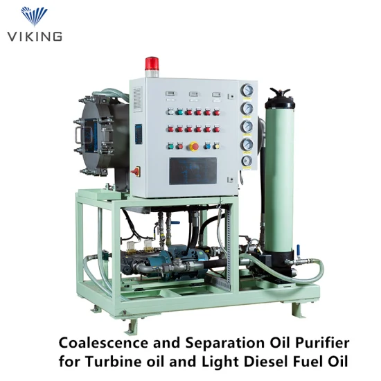Purificador de óleo combustível diesel leve de separação e coalescência para óleo lubrificante de baixa viscosidade