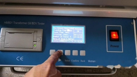 Testador Bdv de tensão dielétrica de quebra de óleo isolante de transformador